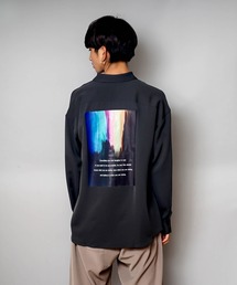 UNIIT（ユニット）の「【UNIIT/ユニット】バックプリントアートペースト　ストレッチ　ルーズビッグシルエットシャツ（シャツ/ブラウス・メンズ）」