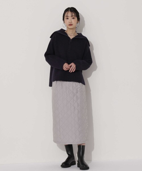 NATURAL BEAUTY BASIC(ナチュラルビューティーベーシック)の「キルティングフレアスカート(スカート・レディース・ネイビー/グレー・SMALL/MEDIUM)」の16枚目の写真
