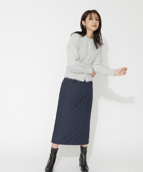 NATURAL BEAUTY BASIC(ナチュラルビューティーベーシック)の「キルティングフレアスカート(スカート・レディース・ネイビー/グレー・SMALL/MEDIUM)」の8枚目の写真