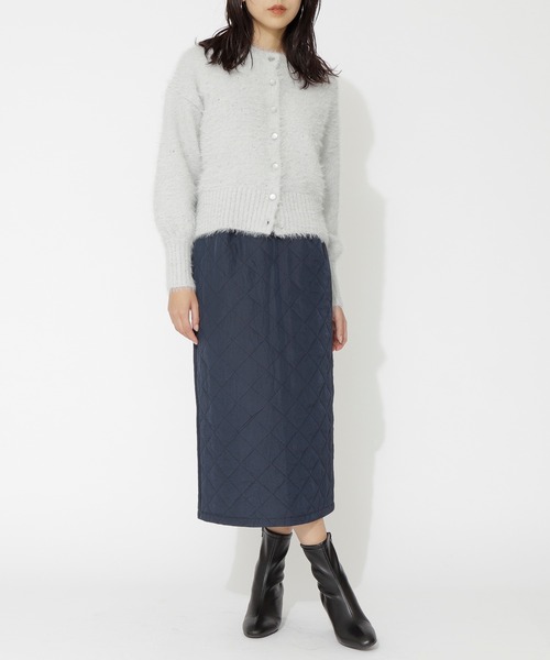 NATURAL BEAUTY BASIC(ナチュラルビューティーベーシック)の「キルティングフレアスカート(スカート・レディース・ネイビー/グレー・SMALL/MEDIUM)」の9枚目の写真