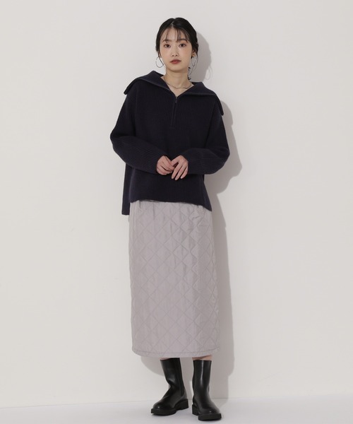 NATURAL BEAUTY BASIC(ナチュラルビューティーベーシック)の「キルティングフレアスカート(スカート・レディース・ネイビー/グレー・SMALL/MEDIUM)」の20枚目の写真