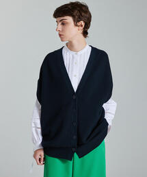 BALLSEY | コットンポリエステルリリヤーン Vネックベスト(ニット/セーター)
