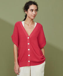 BALLSEY | コットンポリエステルリリヤーン Vネックベスト(ニット/セーター)