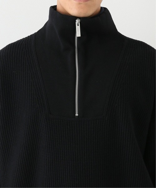 WRAPINKNOT（ラッピンノット）の「【WRAPINKNOT / ラッピンノット】バルキー ウール ハーフ ジップ ニット（ニット/セーター・メンズ・ブラック/アイボリー・3）」の7枚目の写真