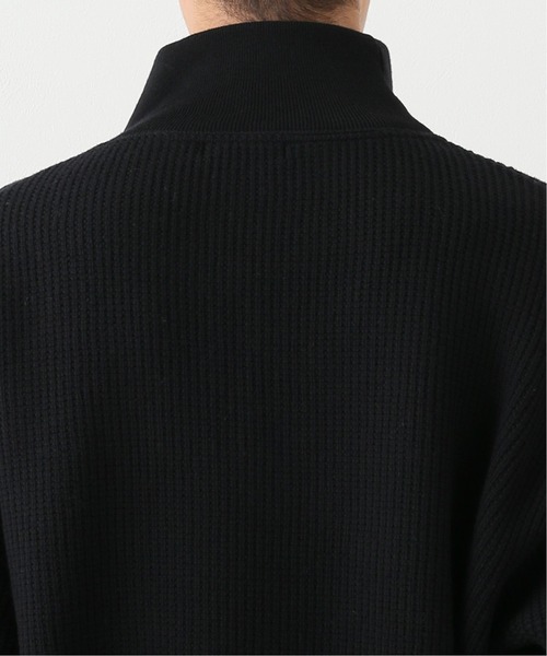 WRAPINKNOT（ラッピンノット）の「【WRAPINKNOT / ラッピンノット】バルキー ウール ハーフ ジップ ニット（ニット/セーター・メンズ・ブラック/アイボリー・3）」の8枚目の写真
