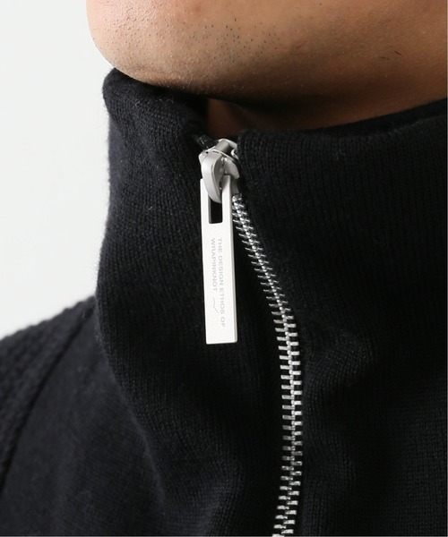 WRAPINKNOT（ラッピンノット）の「【WRAPINKNOT / ラッピンノット】バルキー ウール ハーフ ジップ ニット（ニット/セーター・メンズ・ブラック/アイボリー・3）」の11枚目の写真