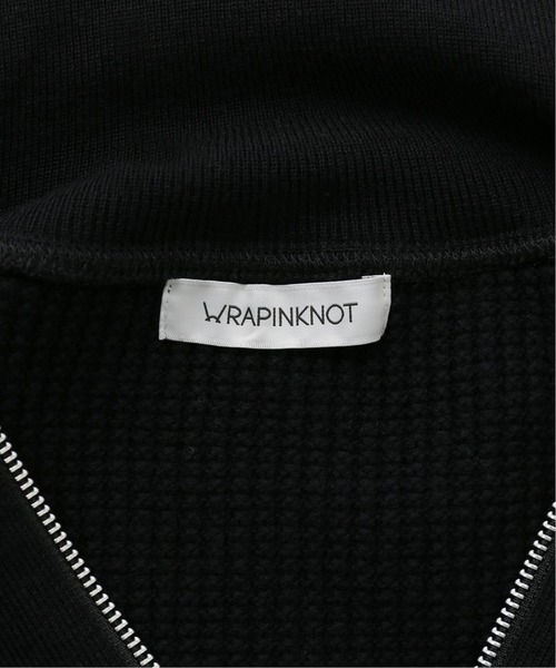 WRAPINKNOT（ラッピンノット）の「【WRAPINKNOT / ラッピンノット】バルキー ウール ハーフ ジップ ニット（ニット/セーター・メンズ・ブラック/アイボリー・3）」の13枚目の写真