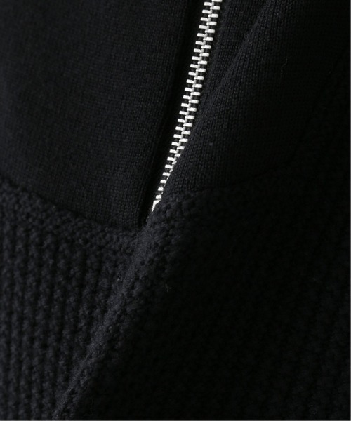 WRAPINKNOT（ラッピンノット）の「【WRAPINKNOT / ラッピンノット】バルキー ウール ハーフ ジップ ニット（ニット/セーター・メンズ・ブラック/アイボリー・3）」の15枚目の写真