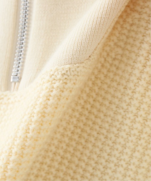 WRAPINKNOT（ラッピンノット）の「【WRAPINKNOT / ラッピンノット】バルキー ウール ハーフ ジップ ニット（ニット/セーター・メンズ・ブラック/アイボリー・3）」の16枚目の写真