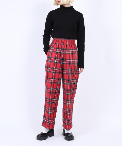 PUNYUS（プニュズ）の「リブハイネックニット（ニット/セーター・レディース・グリーン/パープル/ブラック/オレンジ/オフホワイト・3/4/2/1）」の6枚目の写真