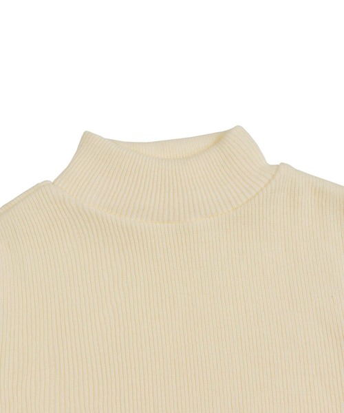 PUNYUS（プニュズ）の「リブハイネックニット（ニット/セーター・レディース・グリーン/パープル/ブラック/オレンジ/オフホワイト・3/4/2/1）」の12枚目の写真