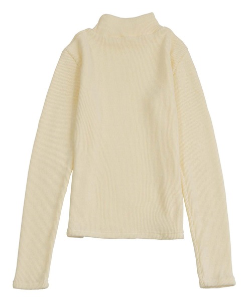 PUNYUS（プニュズ）の「リブハイネックニット（ニット/セーター・レディース・グリーン/パープル/ブラック/オレンジ/オフホワイト・3/4/2/1）」の16枚目の写真