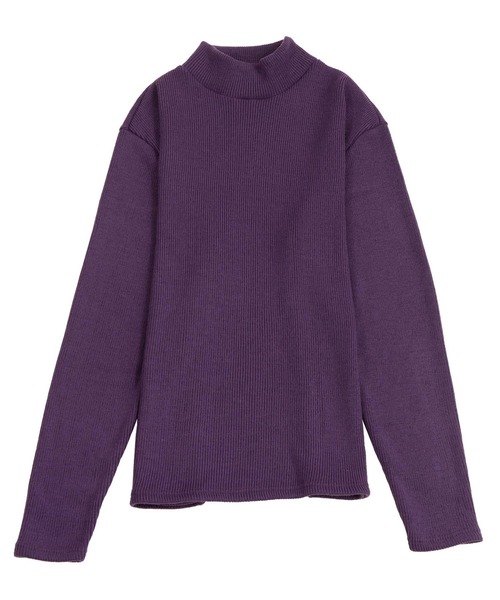 PUNYUS（プニュズ）の「リブハイネックニット（ニット/セーター・レディース・グリーン/パープル/ブラック/オレンジ/オフホワイト・3/4/2/1）」の19枚目の写真