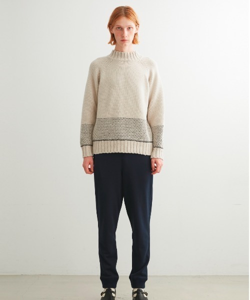 three dots（スリードッツ）の「Men's tasmania l/s mock neck（ニット/セーター・メンズ・オートミール/ネイビー/グレー・MEDIUM/SMALL/LARGE）」の8枚目の写真