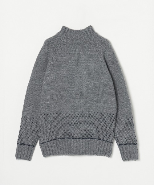 three dots（スリードッツ）の「Men's tasmania l/s mock neck（ニット/セーター・メンズ・オートミール/ネイビー/グレー・MEDIUM/SMALL/LARGE）」の11枚目の写真