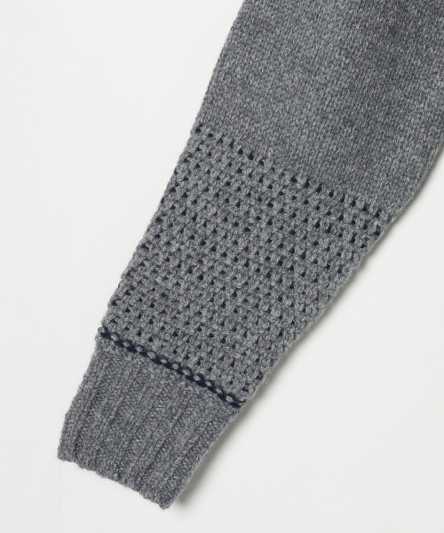 three dots（スリードッツ）の「Men's tasmania l/s mock neck（ニット/セーター・メンズ・オートミール/ネイビー/グレー・MEDIUM/SMALL/LARGE）」の13枚目の写真