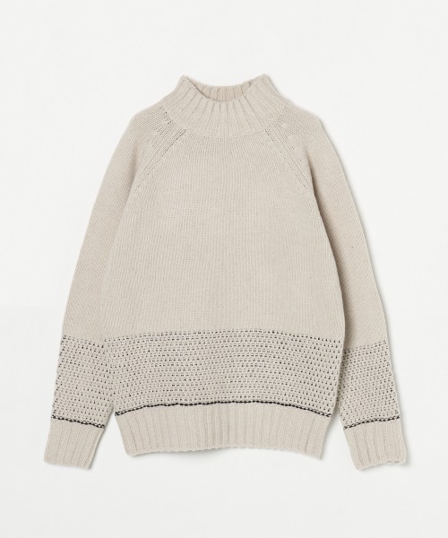 three dots（スリードッツ）の「Men's tasmania l/s mock neck（ニット/セーター・メンズ・オートミール/ネイビー/グレー・MEDIUM/SMALL/LARGE）」の16枚目の写真