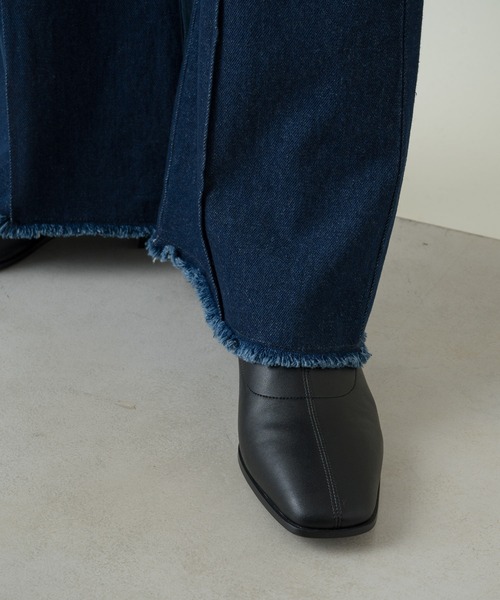 Kastane（カスタネ）の「【SETUP対応】フレアステッチデニム（デニムパンツ・レディース・ブルー/ブラック・1/2）」の15枚目の写真