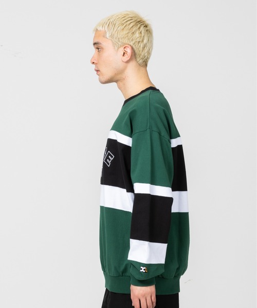 XLARGE（エクストララージ）の「PANELED HEAVY WEIGHT L/S TEE（Tシャツ/カットソー・メンズ・オレンジ/ブルー/グリーン・S/M/L/XL）」の4枚目の写真