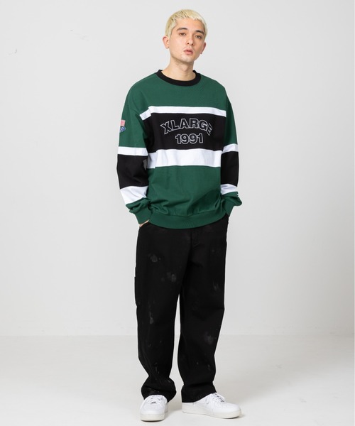 XLARGE（エクストララージ）の「PANELED HEAVY WEIGHT L/S TEE（Tシャツ/カットソー・メンズ・オレンジ/ブルー/グリーン・S/M/L/XL）」の13枚目の写真