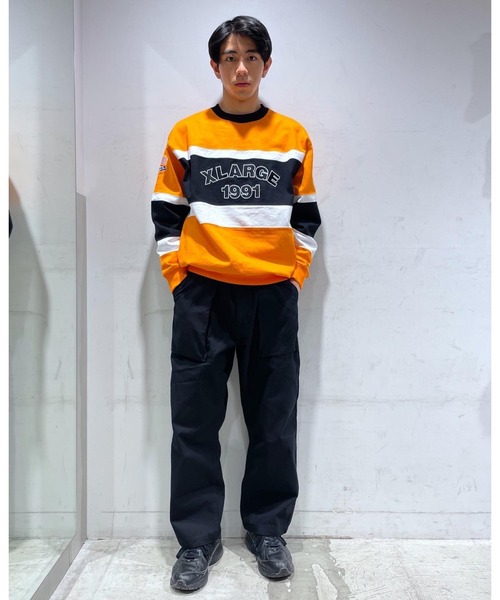 XLARGE（エクストララージ）の「PANELED HEAVY WEIGHT L/S TEE（Tシャツ/カットソー・メンズ・オレンジ/ブルー/グリーン・S/M/L/XL）」の18枚目の写真