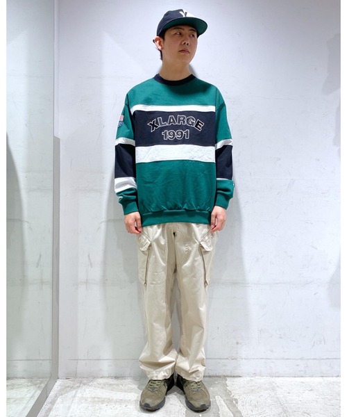 XLARGE（エクストララージ）の「PANELED HEAVY WEIGHT L/S TEE（Tシャツ/カットソー・メンズ・オレンジ/ブルー/グリーン・S/M/L/XL）」の19枚目の写真