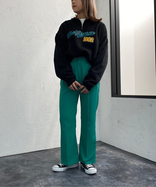 apres jour mignon（アプレジュールミニョン）の「サガラ刺繍ハーフジップスウェット【ZOZOTOWN限定アイテム】（スウェット・レディース・ブラック/グリーン/ナチュラル・X-LARGE/フリー）」の18枚目の写真