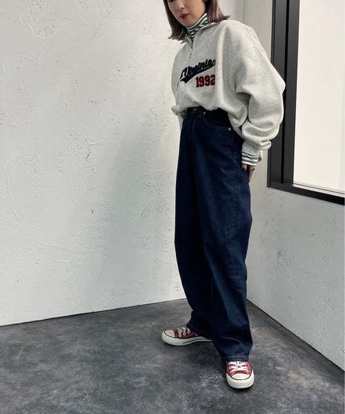 apres jour mignon（アプレジュールミニョン）の「サガラ刺繍ハーフジップスウェット【ZOZOTOWN限定アイテム】（スウェット・レディース・ブラック/グリーン/ナチュラル・X-LARGE/フリー）」の16枚目の写真