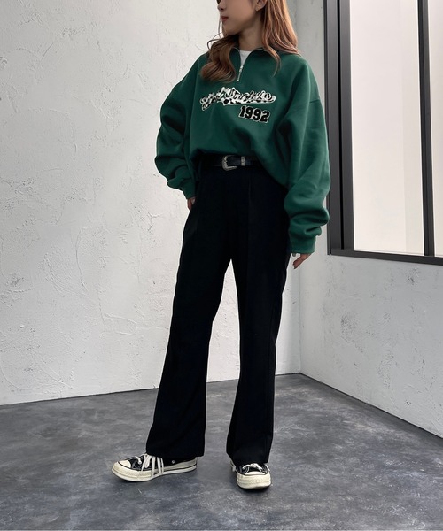 サガラ刺繍ハーフジップスウェット【ZOZOTOWN限定アイテム