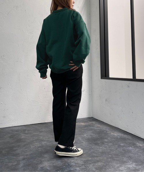 サガラ刺繍ハーフジップスウェット【ZOZOTOWN限定アイテム