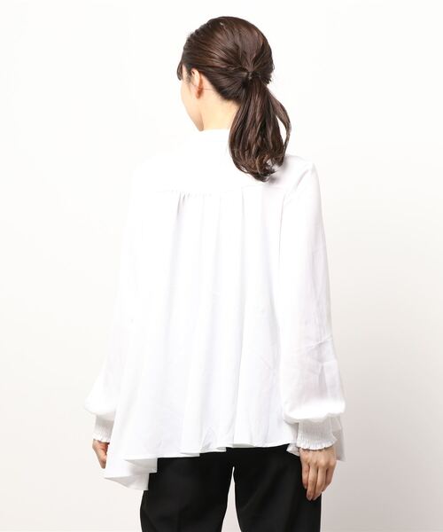 coca（coca）（コカ）の「Aライン比翼ブラウス（シャツ/ブラウス・レディース・ホワイト/ネイビー・M/L）」の17枚目の写真
