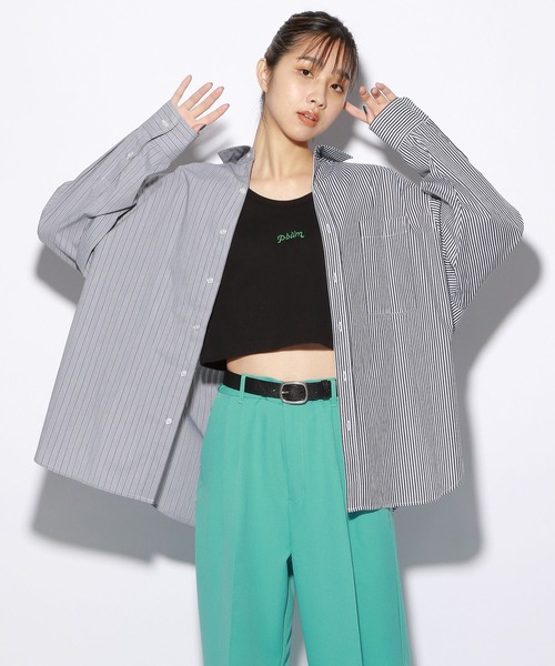 PBLIM（ページボーイリム）の「【PAGEBOYLIM】ストライプシャツ（シャツ/ブラウス・レディース・ブルー系その他/ピンク系その他/ブラック系その他・MEDIUM/LARGE）」の4枚目の写真