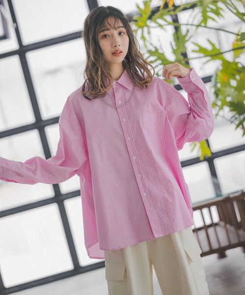 PBLIM（ページボーイリム）の「【PAGEBOYLIM】ストライプシャツ（シャツ/ブラウス・レディース・ブルー系その他/ピンク系その他/ブラック系その他・MEDIUM/LARGE）」の19枚目の写真