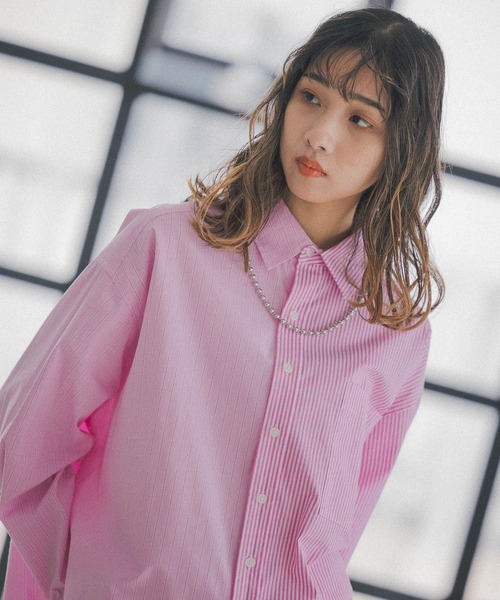 PBLIM（ページボーイリム）の「【PAGEBOYLIM】ストライプシャツ（シャツ/ブラウス・レディース・ブルー系その他/ピンク系その他/ブラック系その他・MEDIUM/LARGE）」の17枚目の写真