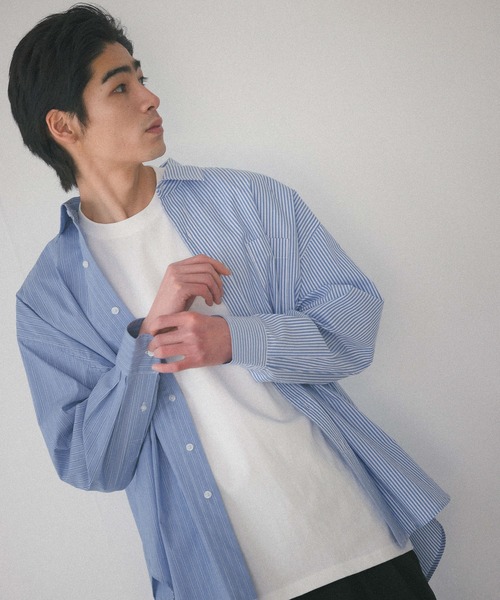 PBLIM（ページボーイリム）の「【PAGEBOYLIM】ストライプシャツ（シャツ/ブラウス・レディース・ブルー系その他/ピンク系その他/ブラック系その他・MEDIUM/LARGE）」の21枚目の写真