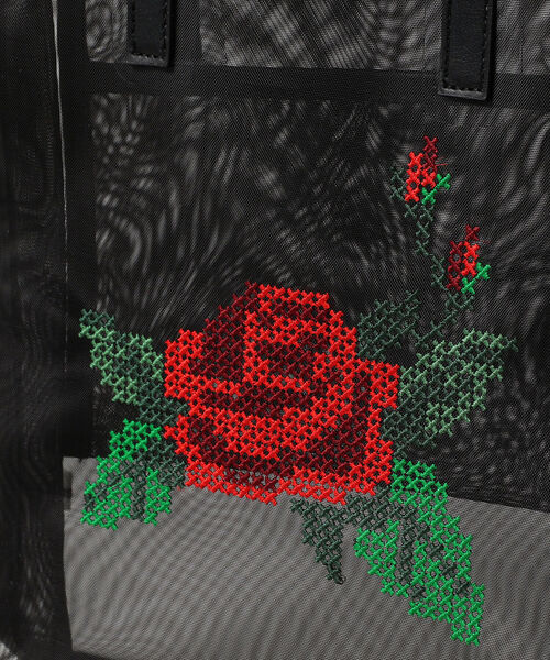 Ray BEAMS（レイビームス）の「Casselini × Ray BEAMS / 別注 クロス ステッチ トートバッグ（トートバッグ・レディース・シルバー/ブラック・ONE SIZE）」の12枚目の写真