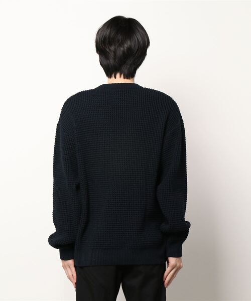CIAOPANIC TYPY（チャオパニックティピー）の「ウォッシャブルワッフルニットクルー（ニット/セーター・メンズ・ネイビー/サックスブルー/グリーン/グレイッシュベージュ・SMALL/MEDIUM/LARGE）」の17枚目の写真