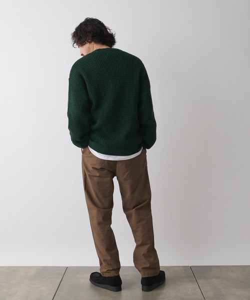 CIAOPANIC TYPY（チャオパニックティピー）の「ウォッシャブルワッフルニットクルー（ニット/セーター・メンズ・ネイビー/サックスブルー/グリーン/グレイッシュベージュ・SMALL/MEDIUM/LARGE）」の20枚目の写真