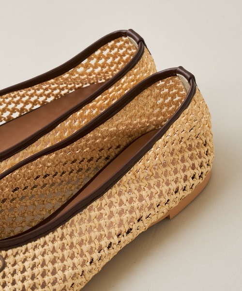 DISCOAT（ディスコート）の「メッシュ編みバレエシューズ（バレエシューズ・レディース・ブラック/ベージュ/アイボリー・MEDIUM/LARGE）」の8枚目の写真