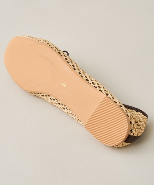 DISCOAT（ディスコート）の「メッシュ編みバレエシューズ（バレエシューズ・レディース・ブラック/ベージュ/アイボリー・MEDIUM/LARGE）」の7枚目の写真