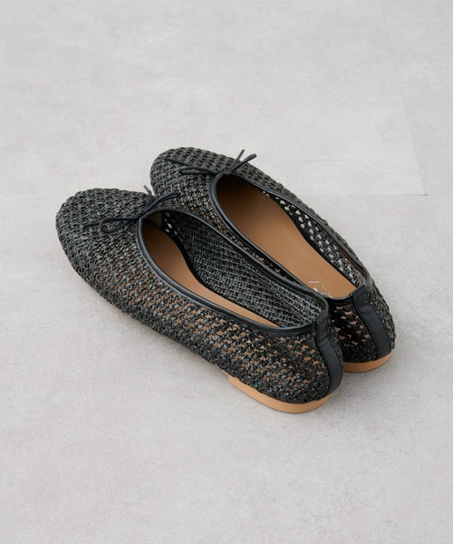 DISCOAT（ディスコート）の「メッシュ編みバレエシューズ（バレエシューズ・レディース・ブラック/ベージュ/アイボリー・MEDIUM/LARGE）」の22枚目の写真