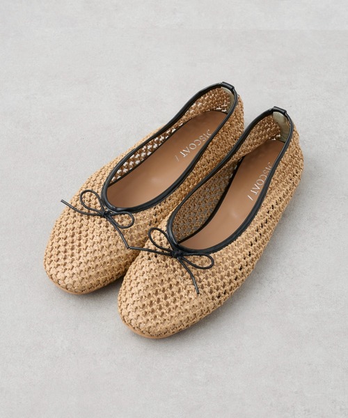 DISCOAT（ディスコート）の「メッシュ編みバレエシューズ（バレエシューズ・レディース・ブラック/ベージュ/アイボリー・MEDIUM/LARGE）」の18枚目の写真