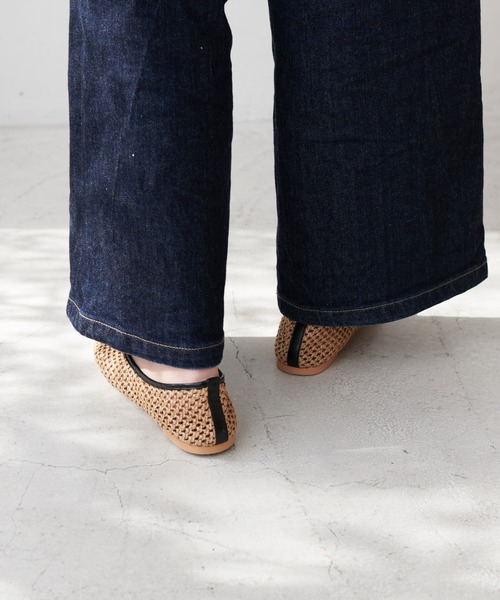 DISCOAT（ディスコート）の「メッシュ編みバレエシューズ（バレエシューズ・レディース・ブラック/ベージュ/アイボリー・MEDIUM/LARGE）」の16枚目の写真