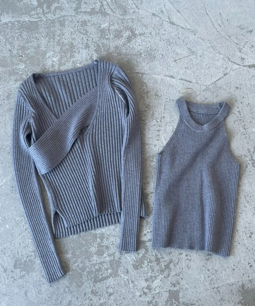 AIC.(エーアイシー)の「アメスリタンクレイヤードリブトップス(アンサンブル・レディース・ダークグリーン/ベージュ/グレー・FREE)」の19枚目の写真