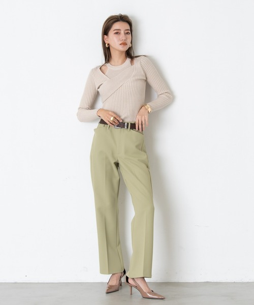 AIC.(エーアイシー)の「アメスリタンクレイヤードリブトップス(アンサンブル・レディース・ダークグリーン/ベージュ/グレー・FREE)」の16枚目の写真