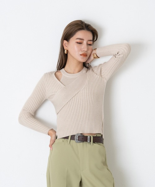 AIC.(エーアイシー)の「アメスリタンクレイヤードリブトップス(アンサンブル・レディース・ダークグリーン/ベージュ/グレー・FREE)」の15枚目の写真