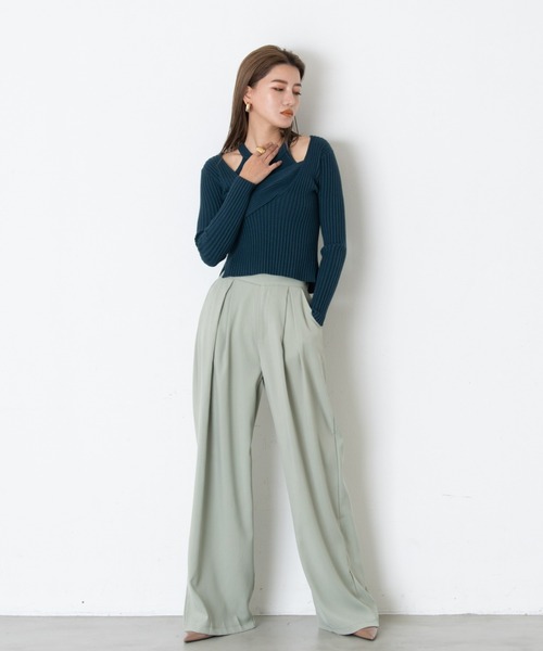 AIC.(エーアイシー)の「アメスリタンクレイヤードリブトップス(アンサンブル・レディース・ダークグリーン/ベージュ/グレー・FREE)」の18枚目の写真