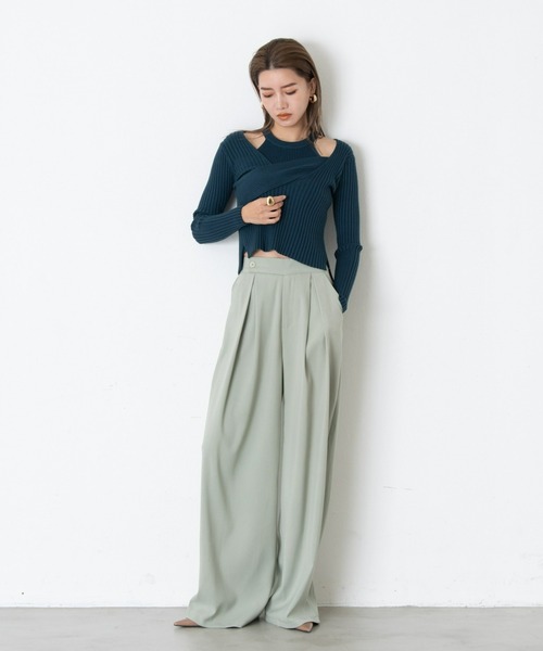 AIC.(エーアイシー)の「アメスリタンクレイヤードリブトップス(アンサンブル・レディース・ダークグリーン/ベージュ/グレー・FREE)」の11枚目の写真