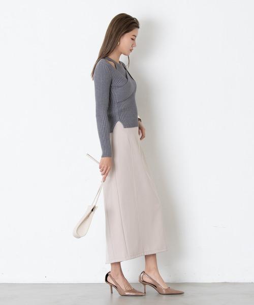 AIC.(エーアイシー)の「アメスリタンクレイヤードリブトップス(アンサンブル・レディース・ダークグリーン/ベージュ/グレー・FREE)」の14枚目の写真