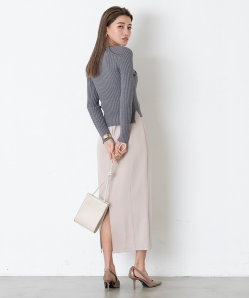 AIC.(エーアイシー)の「アメスリタンクレイヤードリブトップス(アンサンブル・レディース・ダークグリーン/ベージュ/グレー・FREE)」の7枚目の写真